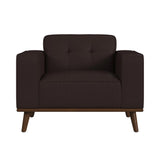 Destiny Chair with Wood Front in Pebble Brown