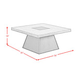 Jemma 2PC Occasional Table Set in Grey and Dark Espresso-Coffee Table & End Table