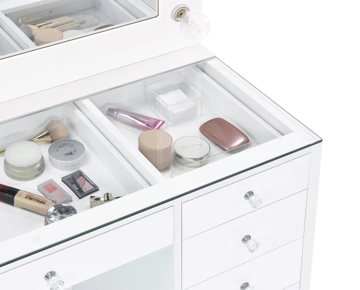 Acena Makeup Vanity Table with LED Mirror