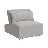 Pluto Chair with kidney pillow, Klik Klak and Pop up in Coronado Grey