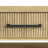 Ridgemont Coffee Table with Casters/Push Through Drawer in Natural