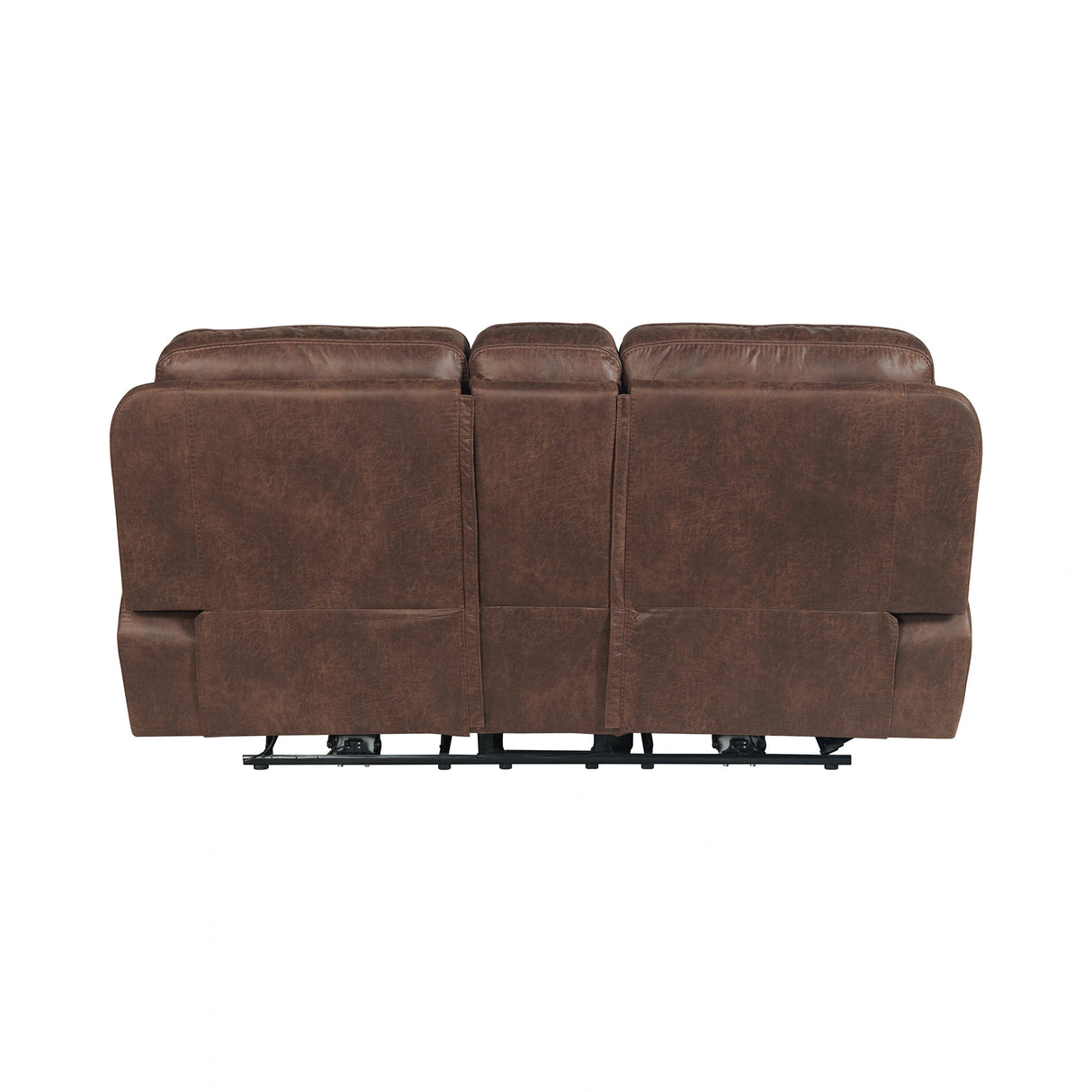 Atlantis Power Motion Loveseat with Power Motion Head Recliner & Console in Heritage Brown