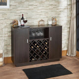 Server w/Wine Rack & Cup Holder