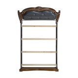 Cadenza UPH Bedroom Set with Black PU in Brown