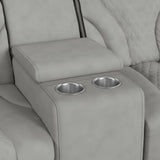 Blitz Motion Loveseat with Console, and LED