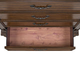 Cadenza UPH Bedroom Set with Black PU in Brown
