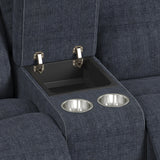 Striker Living Room Set in Bristol Cobalt
