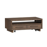 Brisbane 2PC Occasional Table Set in Brown-Coffee Table & End Table