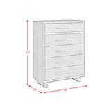Brisbane UPH Bedroom Set with Boucle Beige and LED in Brown