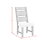Jemma Wood Back Dining Side Chair with Beige Linen in Dark Espresso (2 Per Carton)