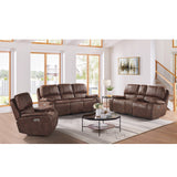 Atlantis Living Room Set in Heritage Brown