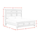 Whit-Ash Panel Bedroom Set in Light Grey