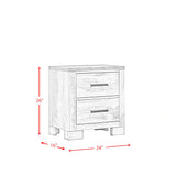 Millers Cove Nightstand Two-Tone Grey