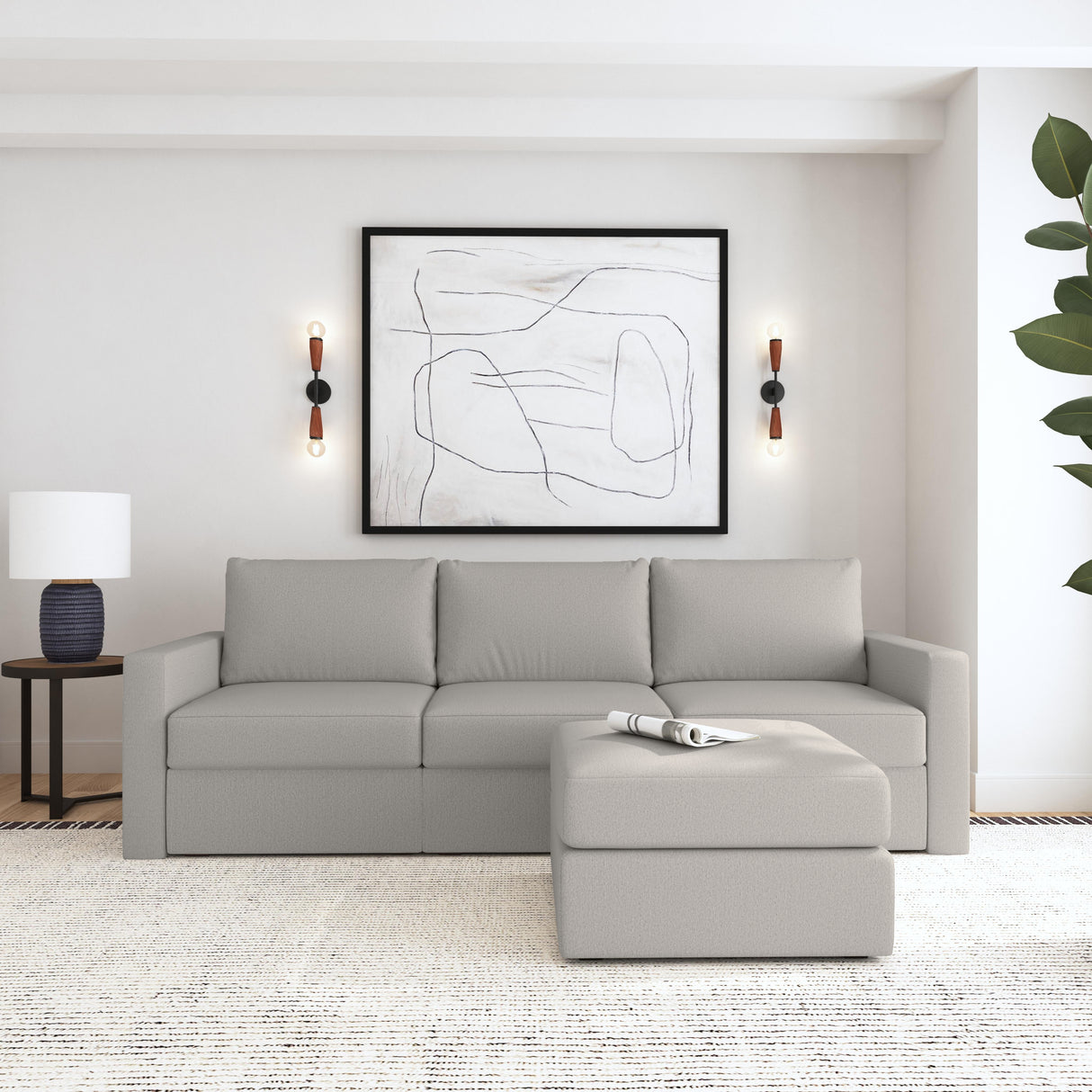 Flex Sofa with Standard Arm and Ottoman