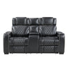 Apex-Power Double Reclining Love Seat with Center Console, Power Headrests, Storage Arms with Cup Holders, Wireless charger, Air Massage and Heat, LED Lighting and Charging Ports image