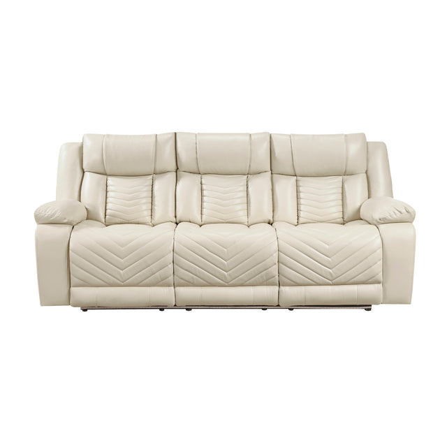 Huron-Power Double Reclining Sofa with Center Drop-Down Cup Holders, Wireless Charger, Magazine Bag, LED and Charging Ports image