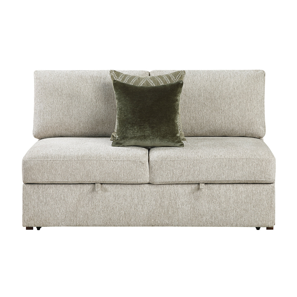 Isla-Armless Convertible 2-Seater with Pull-out Bed and Click Motion Back image
