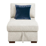 Isla-Armless Convertible Storage Chaise with Click Motion Drop Down Bed image