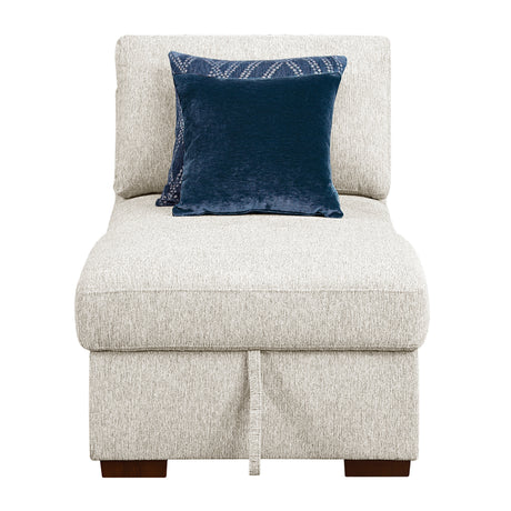 Isla-Armless Convertible Storage Chaise with Click Motion Drop Down Bed image
