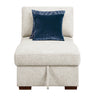 Isla-Armless Convertible Storage Chaise with Click Motion Drop Down Bed image