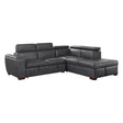 Barre-(2)2-Piece Sectional with Pull-out Bed and Right Chaise with Hidden Storage, Adjustable Headrests image