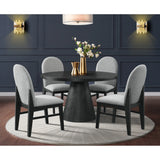 Portland Round Dining Table in Black