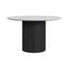 Sylvie Round Dining Table with White Faux Marble Top