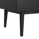 Lanette Coffee Table with White Marble and Lift-Top in Black