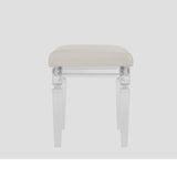 Twenty Nine Dressing Set w/LED & USB Plug in White with Stool