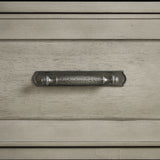 Farmington 5-Drawer Chest in Medium Brown and Washed Stone