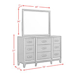 Beaumont Dresser & Mirror in Merlot