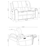 Brickston Triple Power Reclining Sofa Set