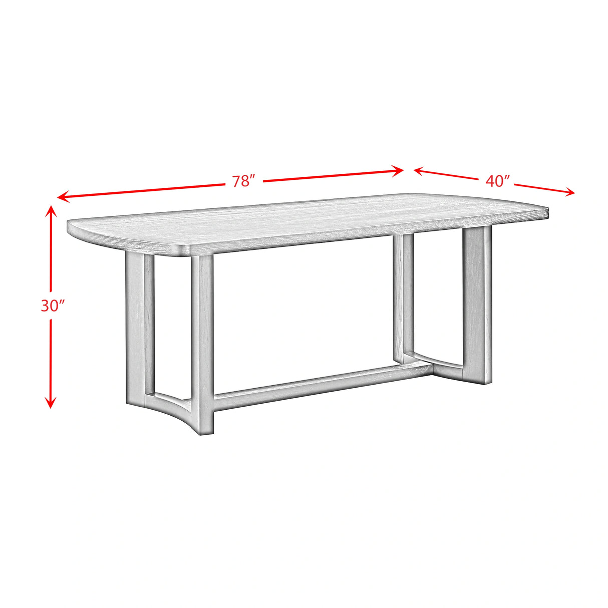 Portland Dining Table in Black