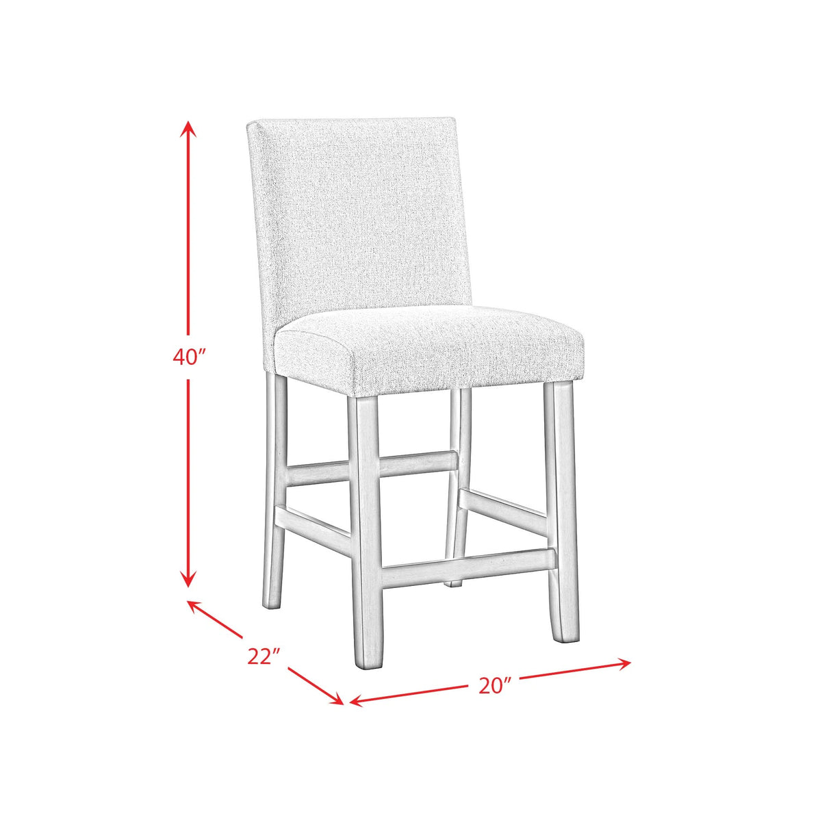 Seneca Counter Height Dining Set in Brown-Table and Four Chairs