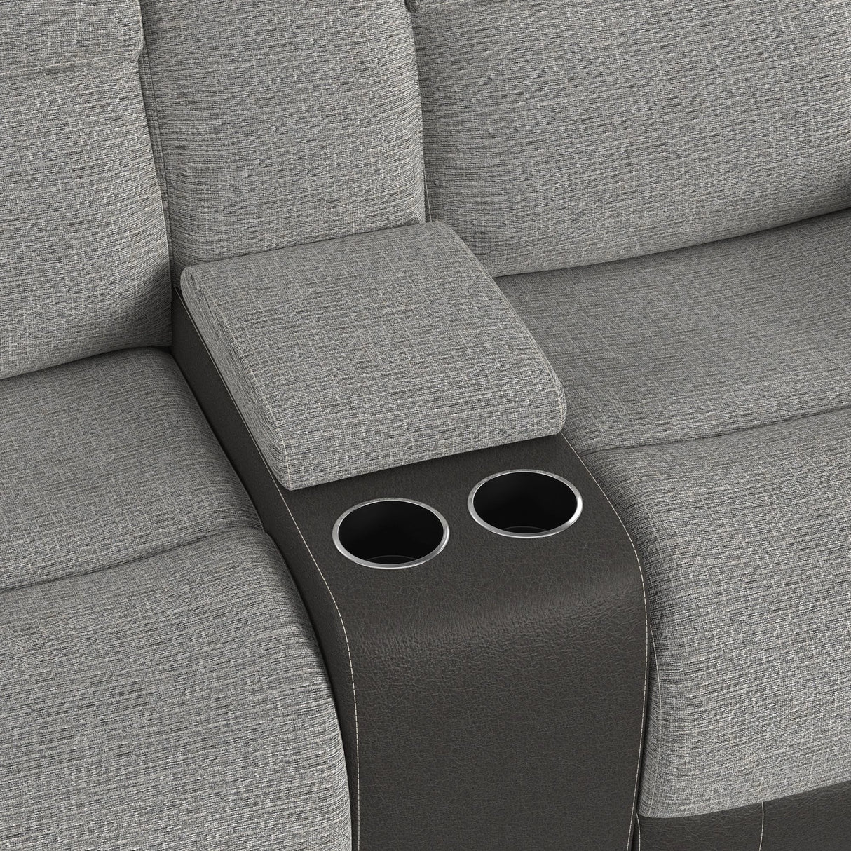 Hornet Motion Glider Loveseat with Console