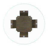 Dapper 5PC Round Dining Set in Walnut-Table & Four Chairs