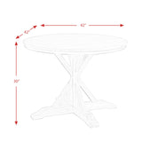 (D680-30) Callista- Round Dining Table- Beach/Natural