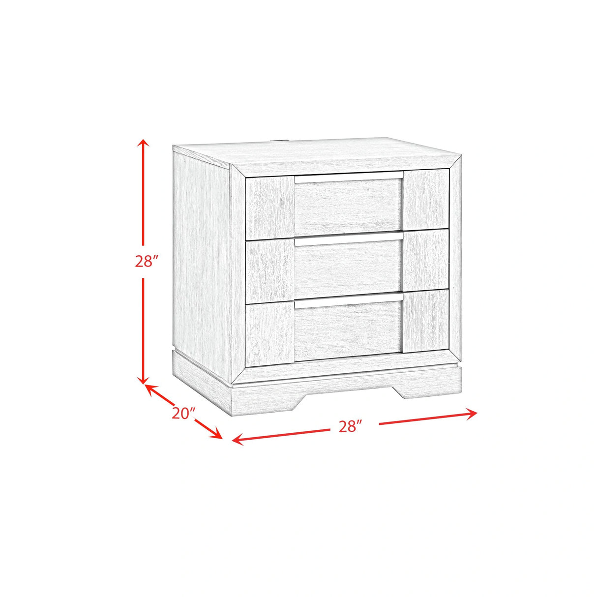 Kelis Panel Bedroom Set with LED
