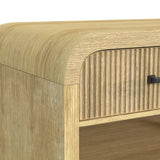 Ridgemont End Table with USB in Natural