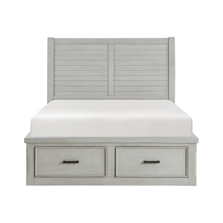 Willowbrook-(3) Queen Platform Bed with Storage Footboard and Side Rails image