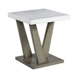 Greta Square End Table in grey
