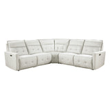 Salida-(5)5-Piece Modular Power Reclining Sectional with Power Headrests image