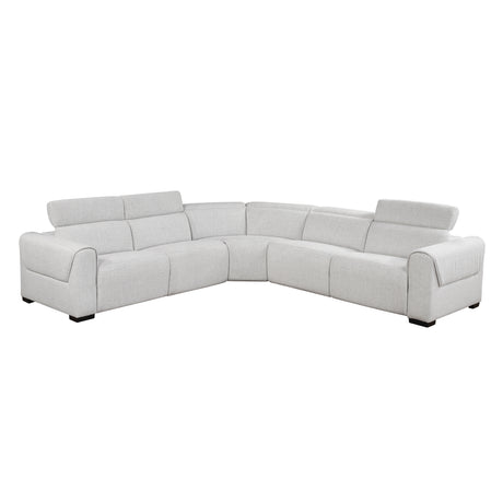 McPherson-(5)5-Piece Modular Power Reclining Sectional with Power Headrests, Charging Ports image