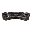 Ramone-(3)3-Piece Power Reclining Sectional with Consoles, Speakers, Subwoofer and LED Lighting image