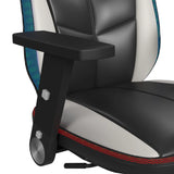 Rollins Gaming Chair with LED and Speaker in Black and Khaki - 3A Packing