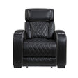 Fairway-Power Reclining Chair with Power Headrest, Cup holders and Storage Arms(Top and Side), Charging Ports and LED lighting image