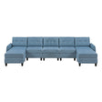 Garren-(7)7-Piece Sectional with Storage and Two Ottomans image