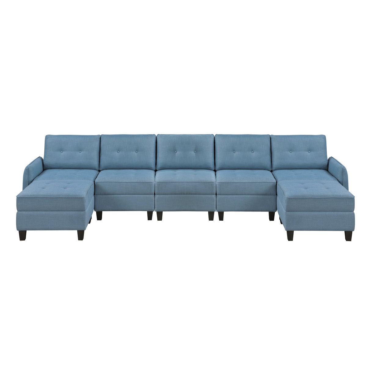 Garren-(7)7-Piece Sectional with Storage and Two Ottomans image