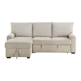 Gallatin-(2)2-Piece Sectional with Left Chaise and Drop-Down Cup holders, Storage Pouch, Pull-out Bed and Hidden Storage image