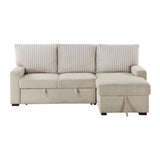 Gallatin-(2)2-Piece Sectional with Right Chaise and Drop-Down Cup holders, Storage Pouch, Pull-out Bed and Hidden Storage image